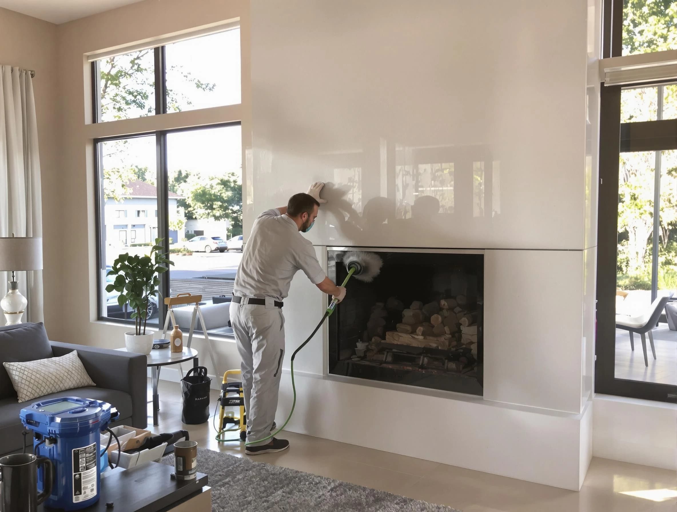 Orangetown Chimney Sweep performing thorough soot removal in Orangetown, NY