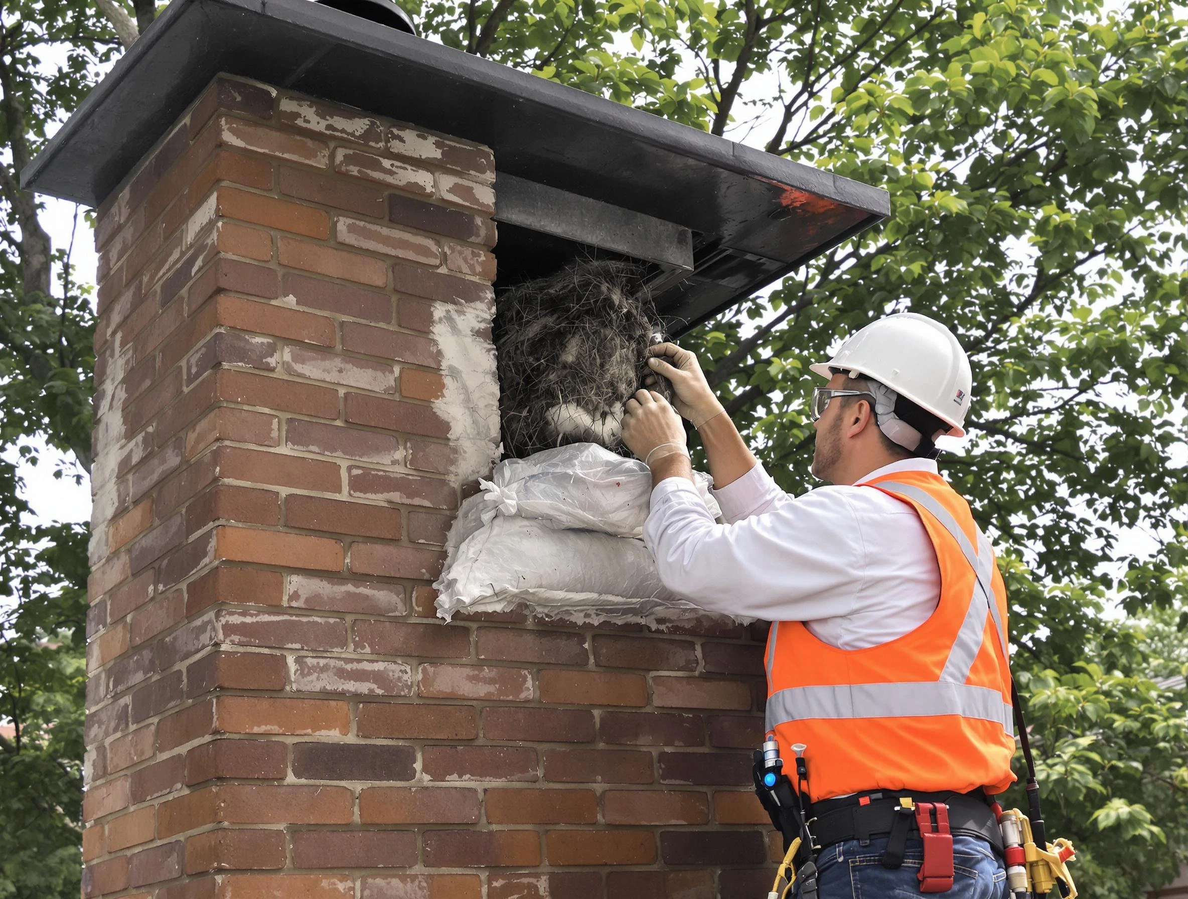 Humane removal of debris and animals by Orangetown Chimney Sweep in Orangetown, NY