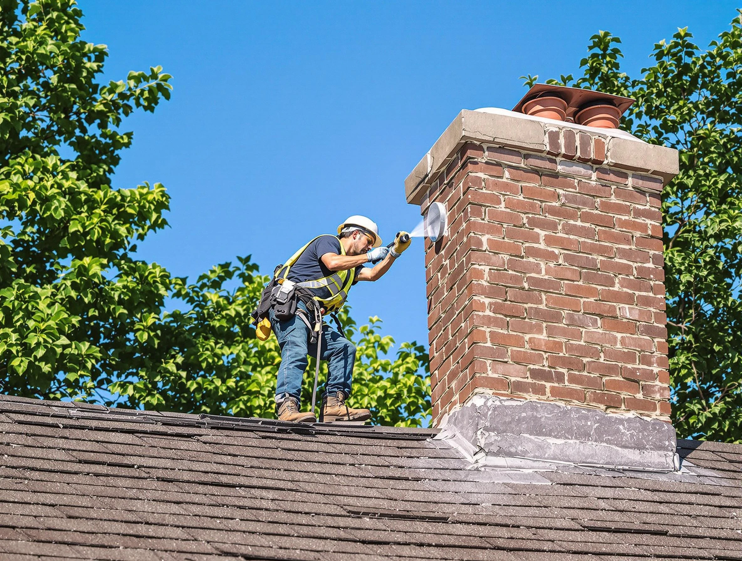 Orangetown Chimney Sweep performing an inspection with advanced tools in Orangetown, NY