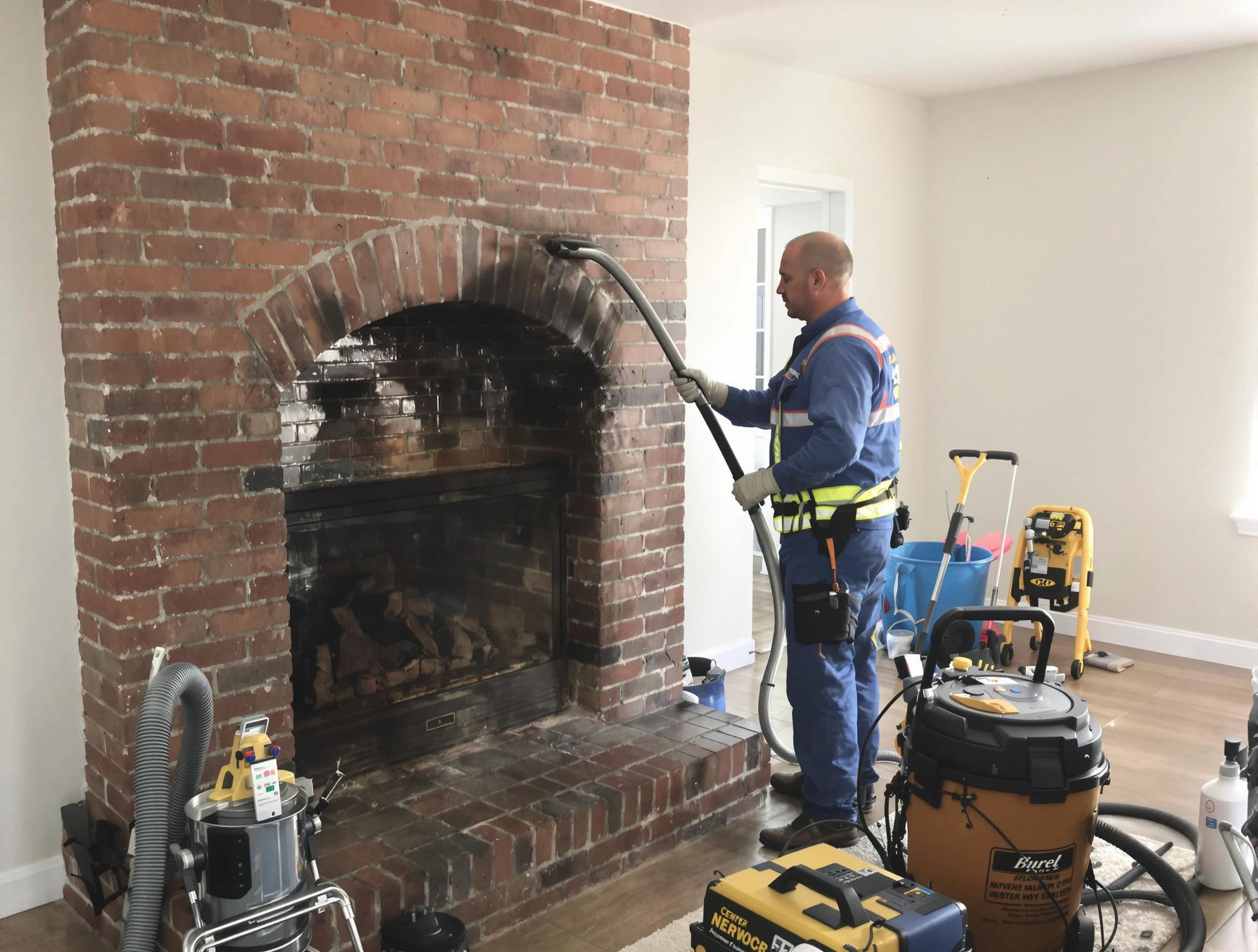 Orangetown Chimney Sweep expert performing detailed chimney sweep in Orangetown, NY
