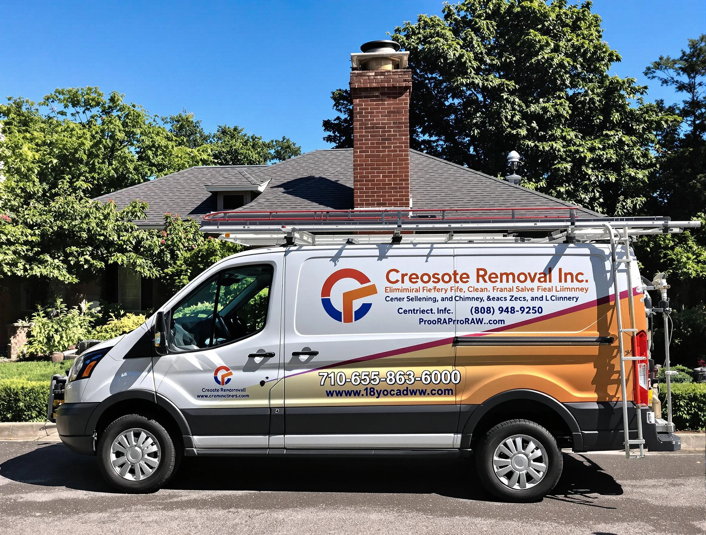 Orangetown Chimney Sweep technician removing creosote safely in Orangetown, NY
