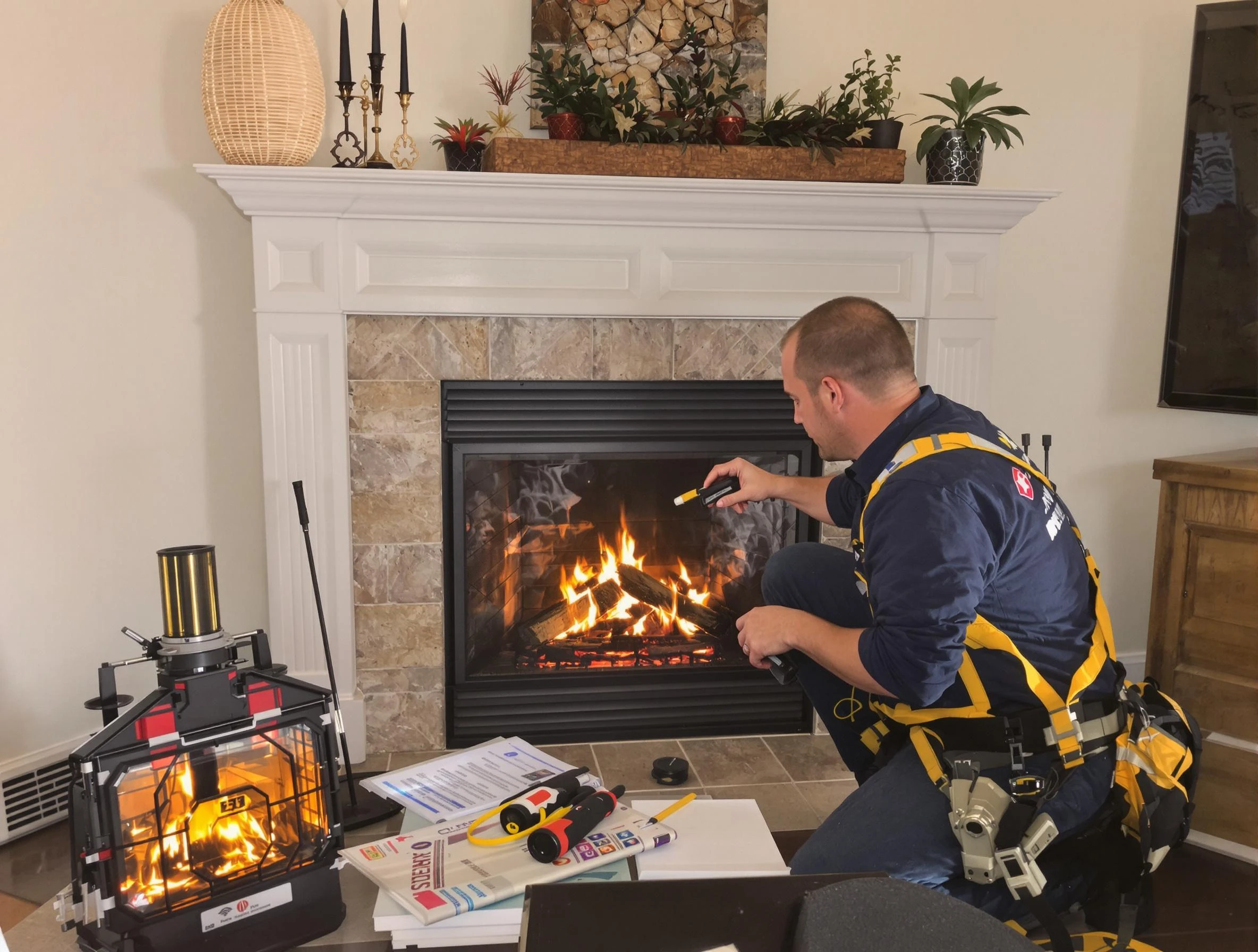 Safety-focused fireplace inspection by Orangetown Chimney Sweep in Orangetown, NY